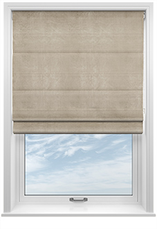 Odessa Velvet, Mushroom - Twist&Fit Roman Blind